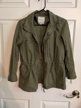 MADEWELL Military Utility Jacket Army Olive Green Cotton Field Jacket Size M